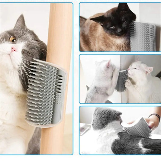 Cat Wall Brush Corner Cat Massage Self Groomer Rubs with A Tickling Comb