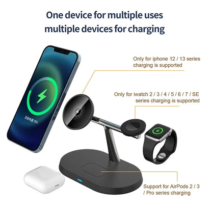 3 In 1 Fast Magnetic Wireless Charging Station