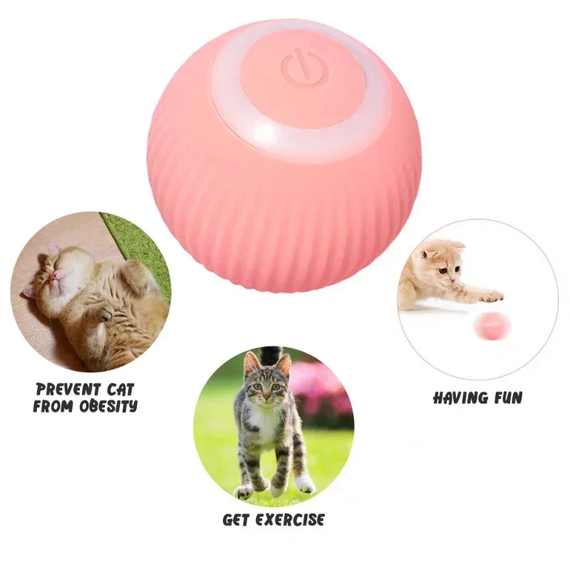 Cat Toys Automatic Rolling Ball Self-moving Kitten Toys Pet Accessories