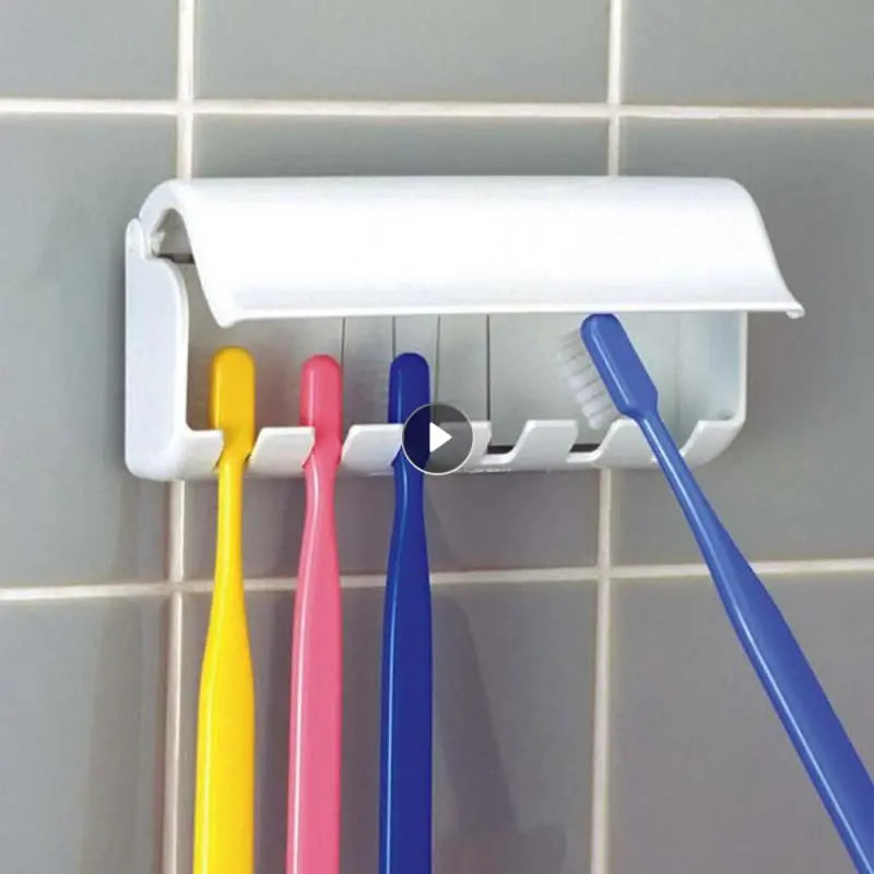 Toothbrush and Toothpaste Holder Punch-free Wall-mounted