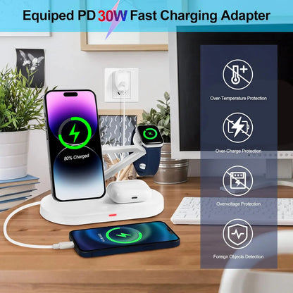 3 In 1 Fast Magnetic Wireless Charging Station