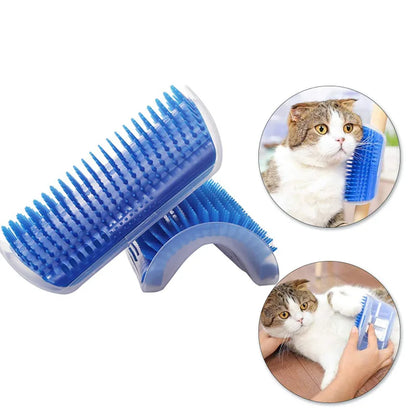 Cat Wall Brush Corner Cat Massage Self Groomer Rubs with A Tickling Comb